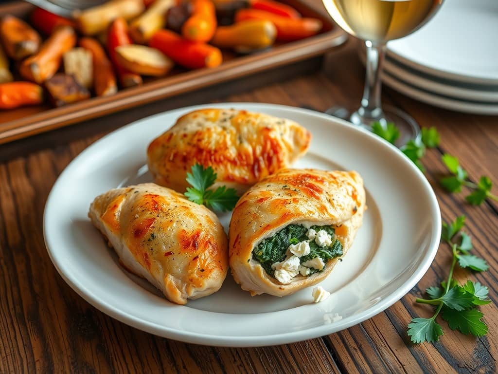 Spinach and Feta Stuffed Chicken Breasts Recipe