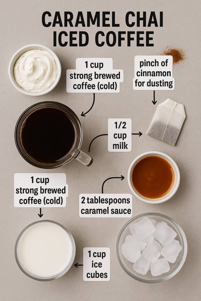 Caramel Chai Iced Coffee - Ingredients