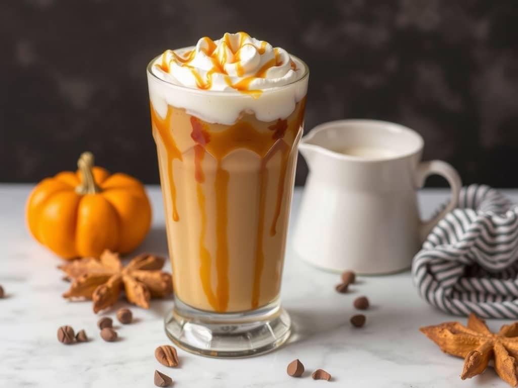 Caramel Pumpkin Spice Iced Coffee Recipe
