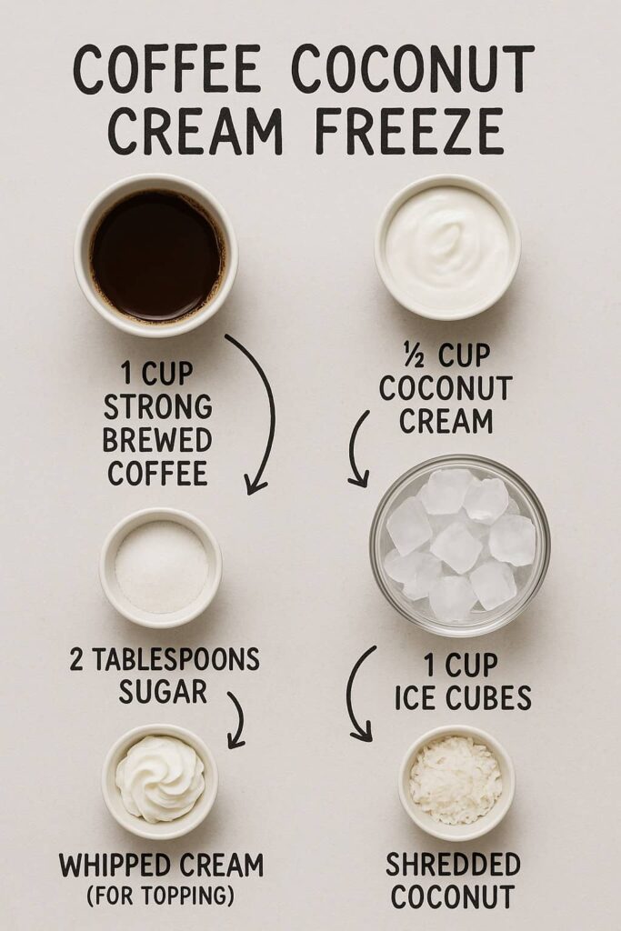 Coffee Coconut Cream Freeze - Ingredients