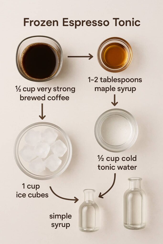 Frozen Espresso Tonic - Ingredients