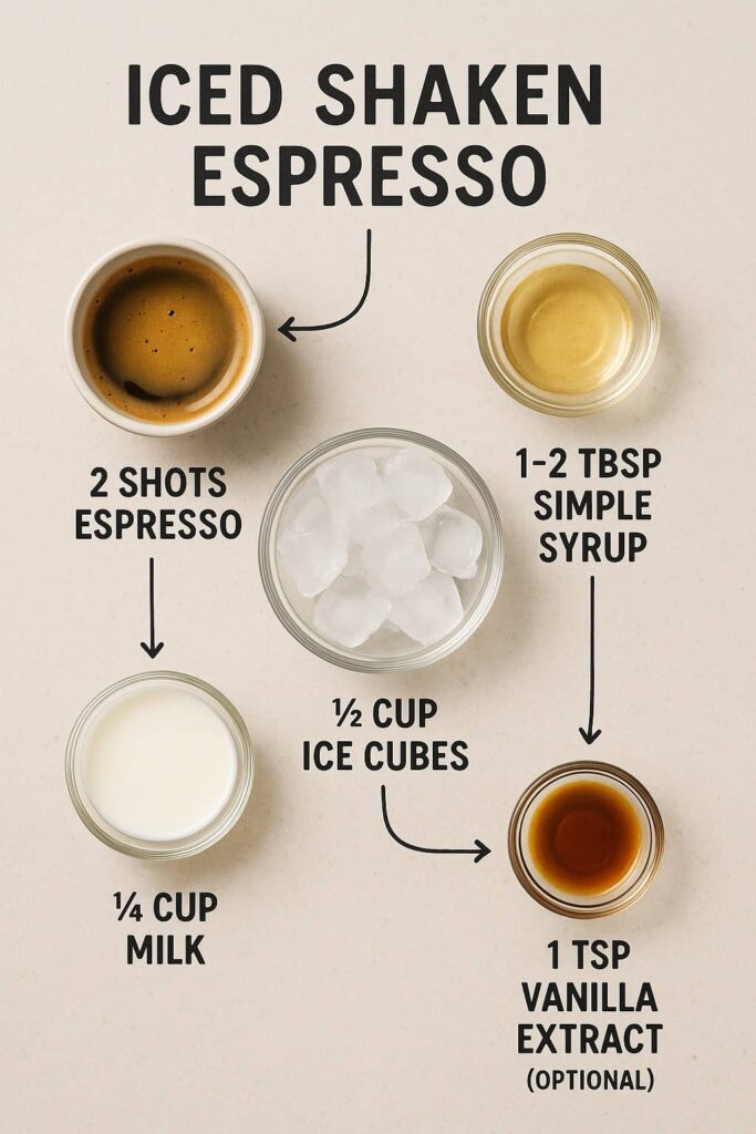 Iced Shaken Espresso - Ingredients