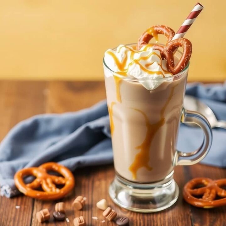 Salted Caramel Pretzel Frappe