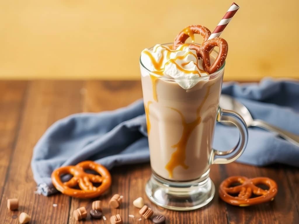Salted Caramel Pretzel Frappe Recipe