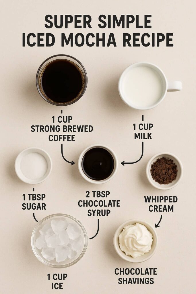 Super Simple Iced Mocha Recipe - Ingredients