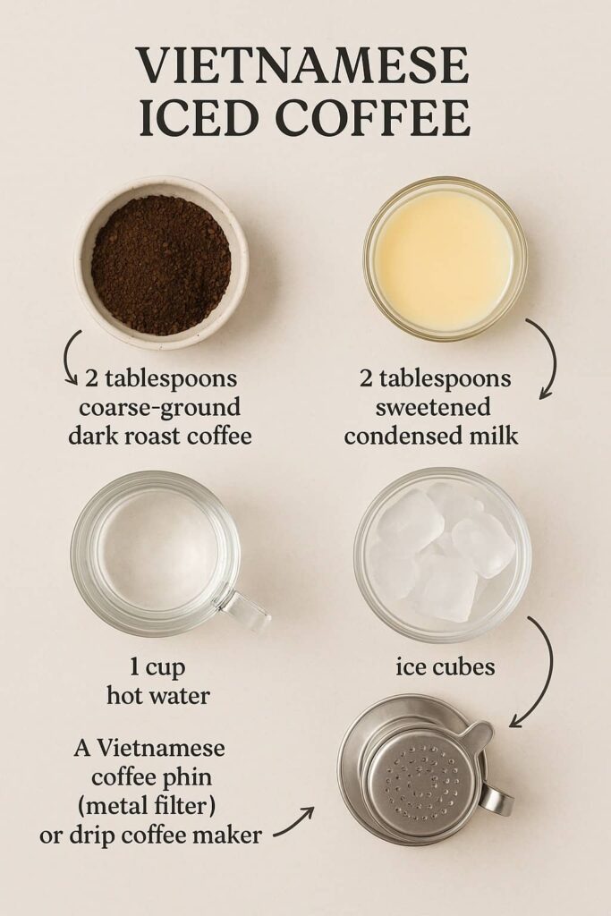 Vietnamese Iced Coffee - Ingredients