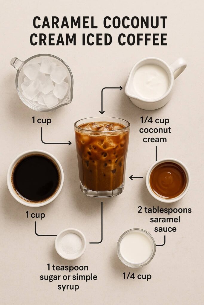 Caramel Coconut Cream Iced Coffee Recipe