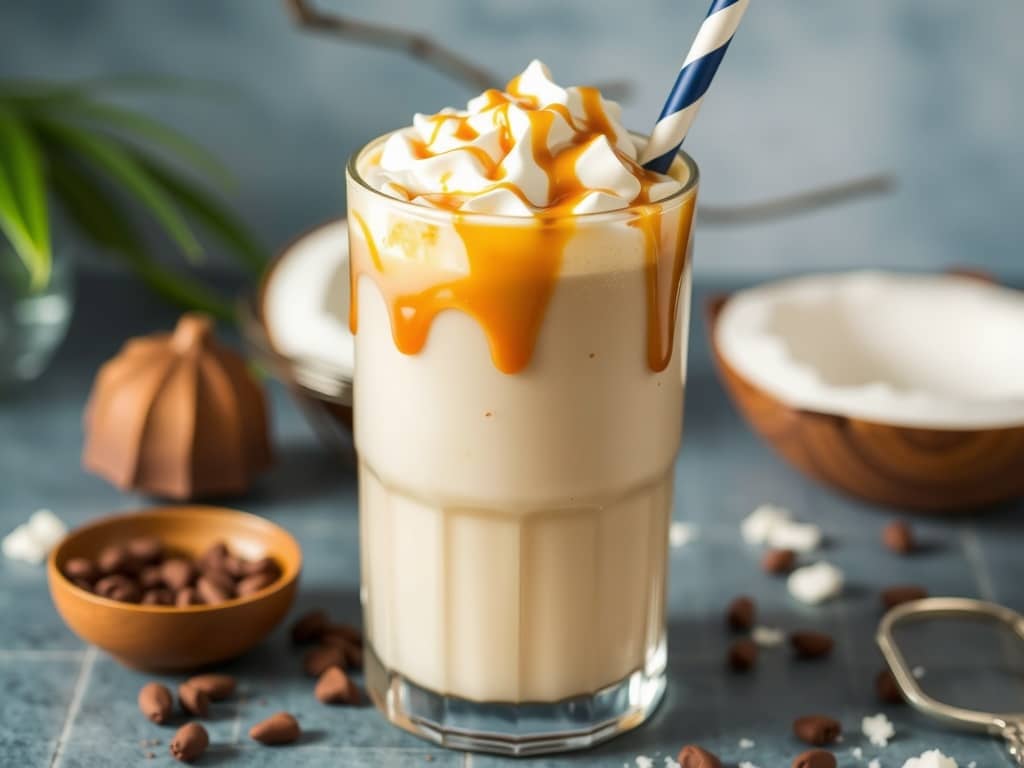 Caramel Coconut Cream Iced Coffee Recipe