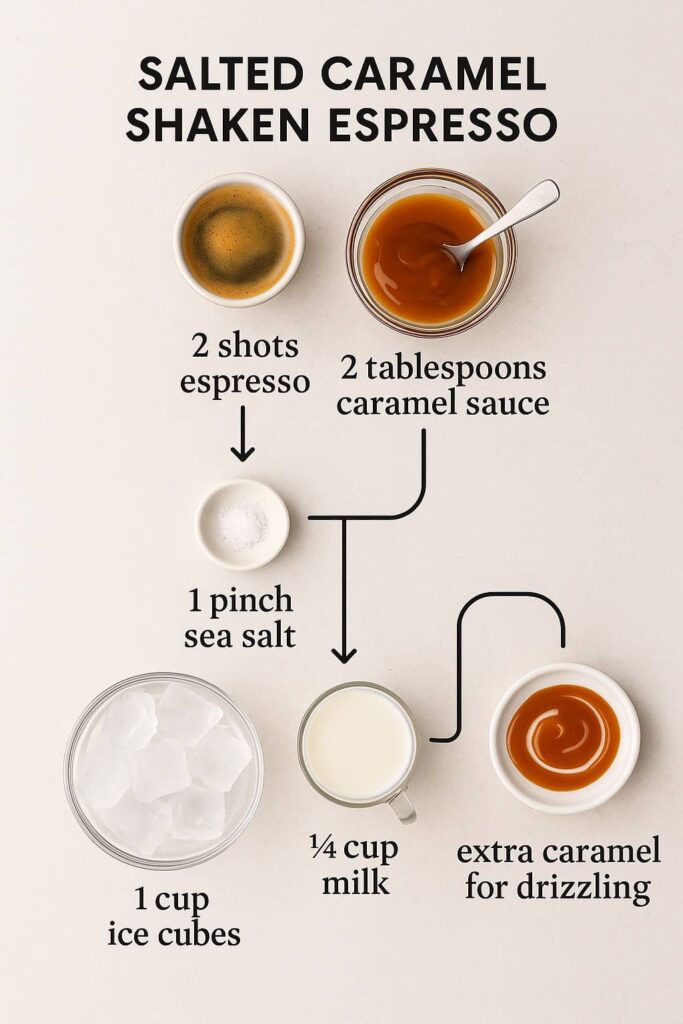 Salted Caramel Shaken Espresso - Ingredients