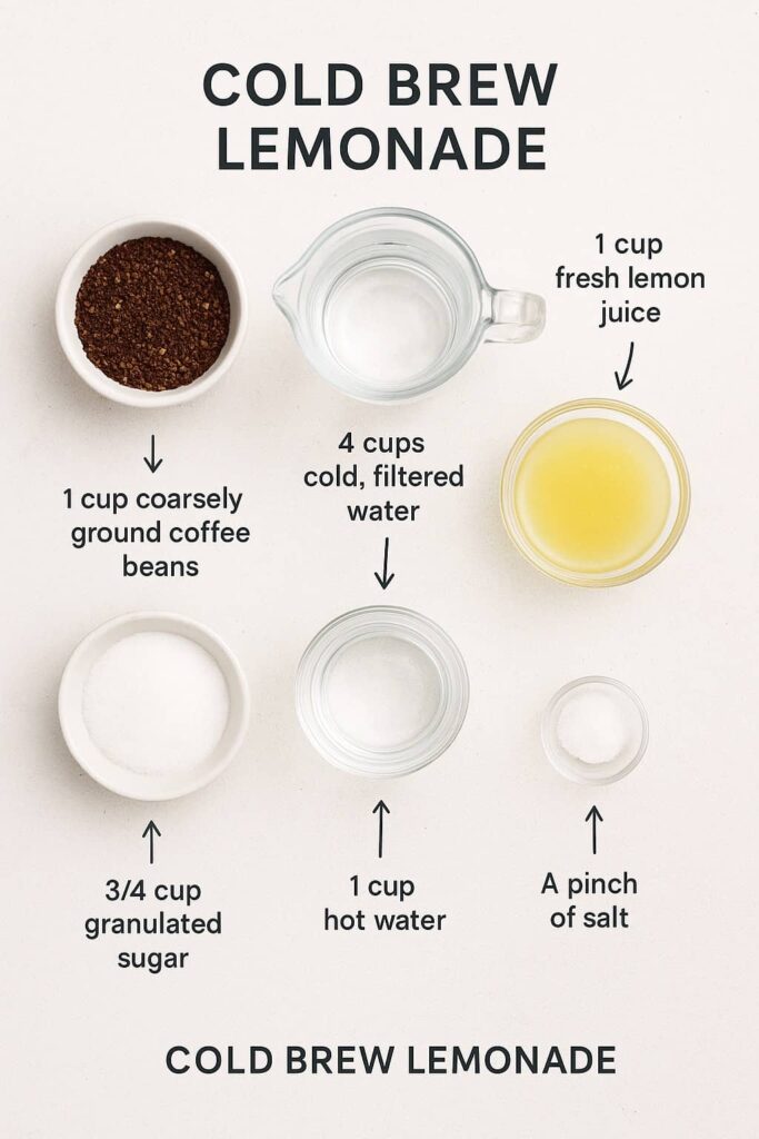 Cold Brew Lemonade - Ingredients