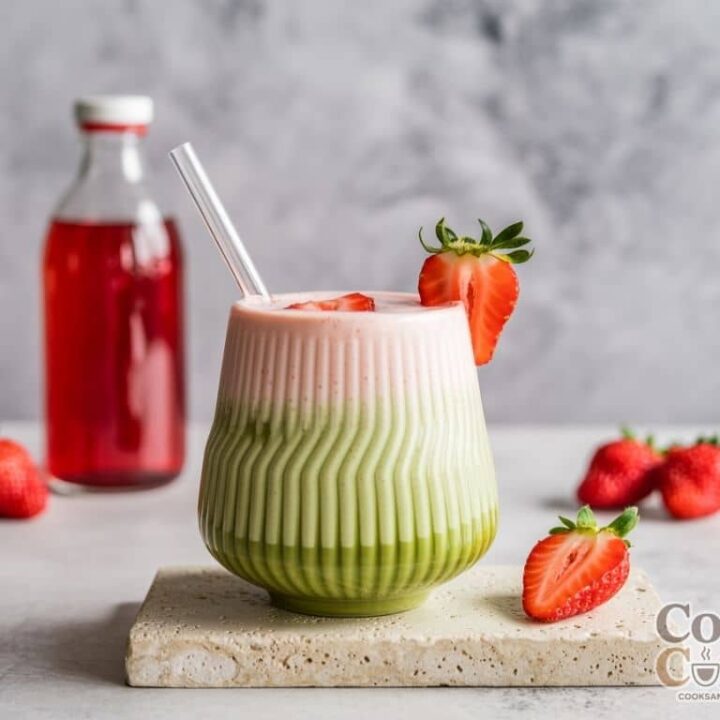 Iced Strawberry Matcha Latte Recipe