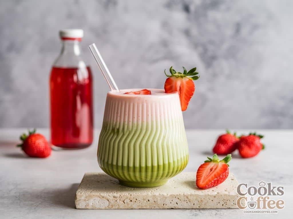 Iced Strawberry Matcha Latte Recipe