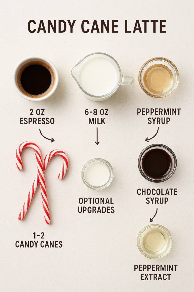 Candy Cane Latte - Ingredients