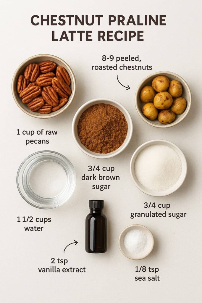 Chestnut Praline Latte - Ingredients