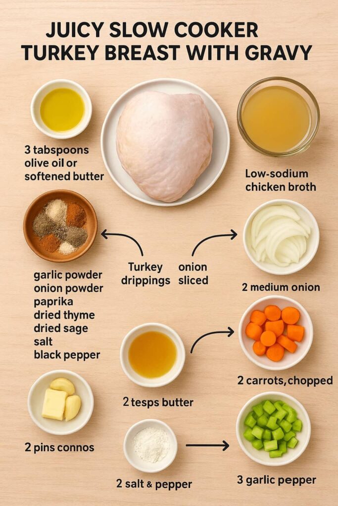 Juicy Slow Cooker Turkey Breast - Ingredients