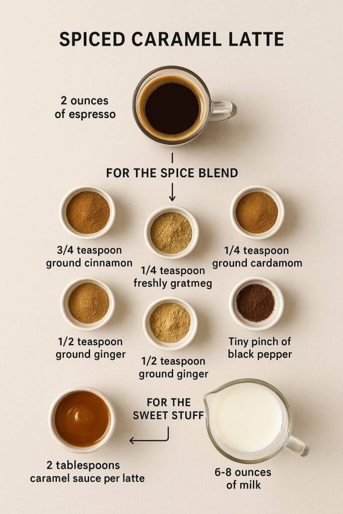 Spiced Caramel Latte - Ingredients